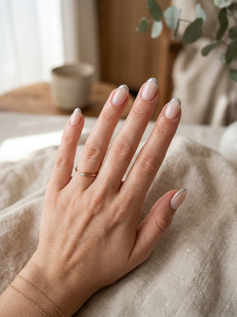 Cool Chrome French Nails als Cool Nails Inspiration 2026
